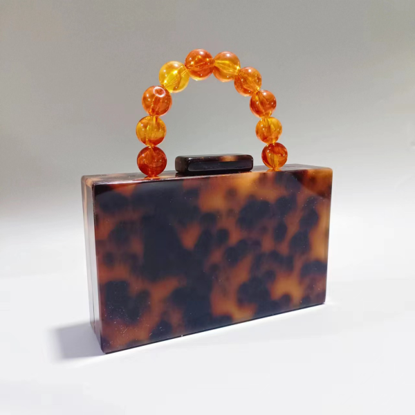 Acrylic Pearl Chain Marbling Handbag