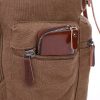 Canvas Vintage Backpack PU Leather Casual Bookbag