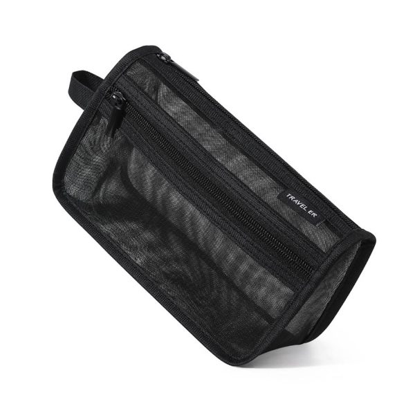 Mesh Pencil Case w/ Handle and Zipper