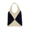 Polyester Patchwork Knit Tote Bag