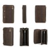 Genuine Leather RFID 2 fold Horizontal square shape Wallets