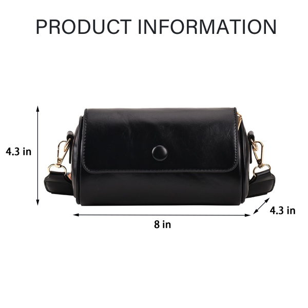 1497395e-e8e9-4d57-a34b-704a45f5c926_BGZA277.2.png PU Leather Single Shoulder Crossbody Cylinder Bag