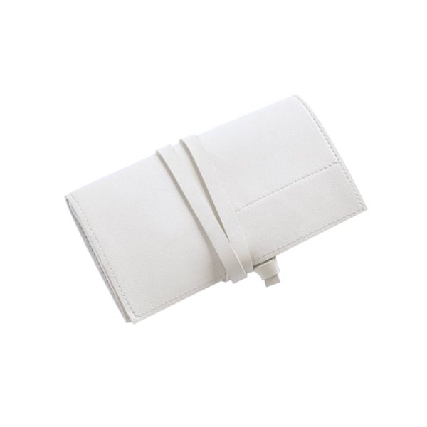 Leather Travel Cable Organizer Case Headphone Storage Bag