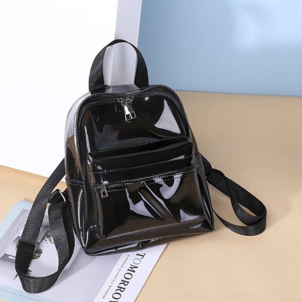 PU Leather Waterproof Transparent Backpack