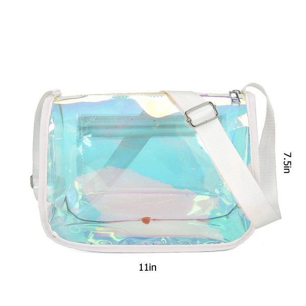 Laser PVC square crossbody bag