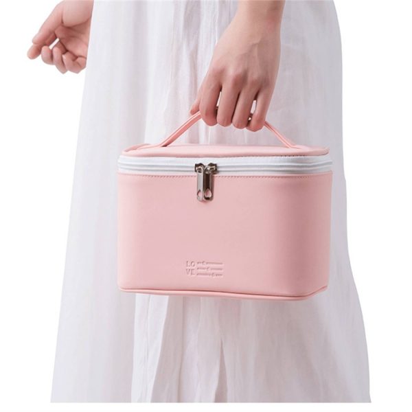 PU Leather Portable Cosmetics Bag
