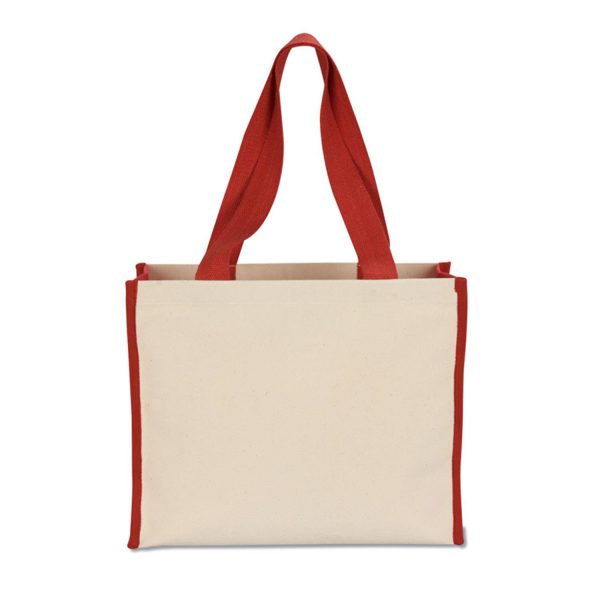 Cotton canvas grocery tote bag