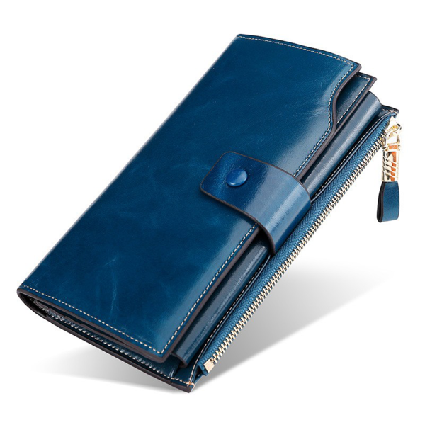 Genuine Leather Wallet RFID Blocking Multi Card Holder