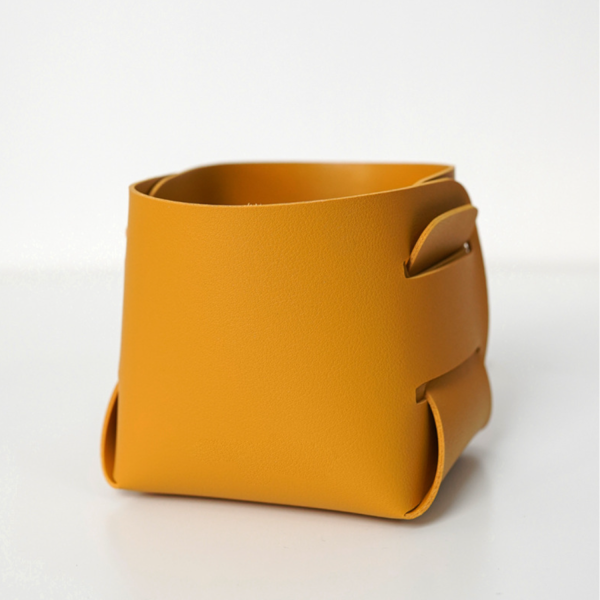 Foldable PU Leather Desktop Storage organizer