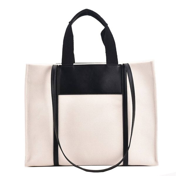 Canvas Tote Bag Clash Color Customized for Women