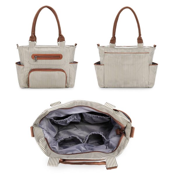 Polyester portable diaper tote bag set