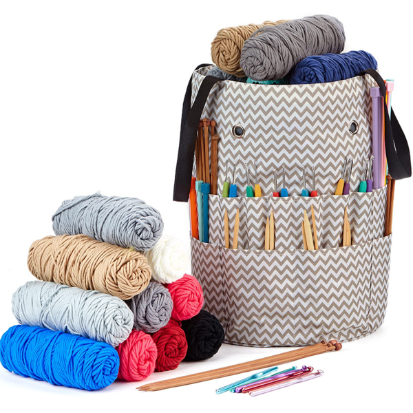 Large Crochet Bag w/ Customized Front Compartment