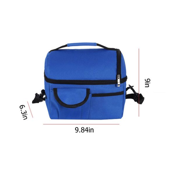 Double insulated crossbody lunch bag cooler