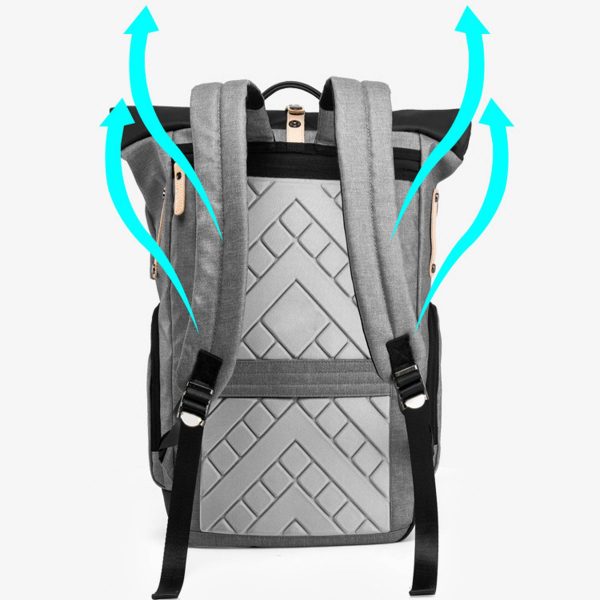 Men's waterproof outdoor travel backpack with charging port