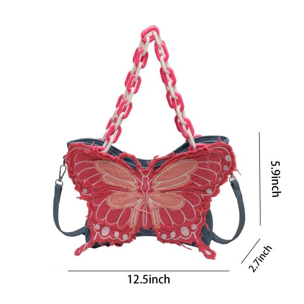 PU butterfly backpack/crossbody bag