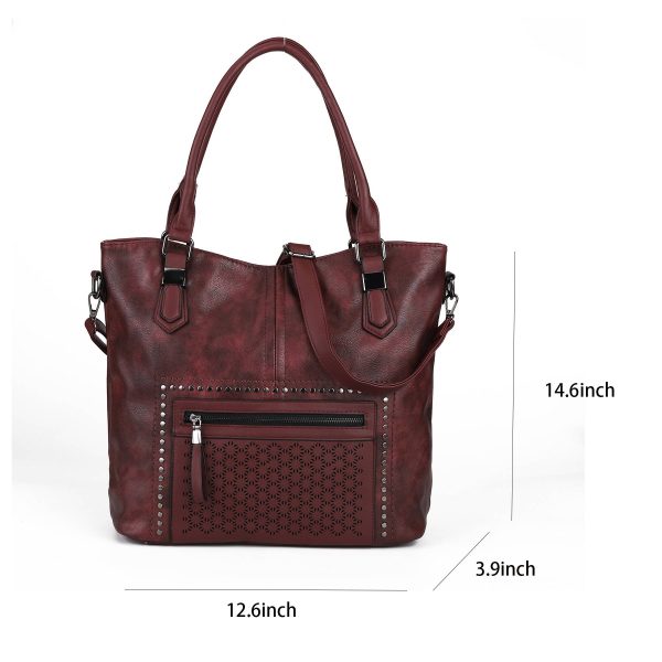 PU Top Handle Bags with Rivet Multi