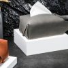 Portable PU Leather Hanging Car Tissue Bag