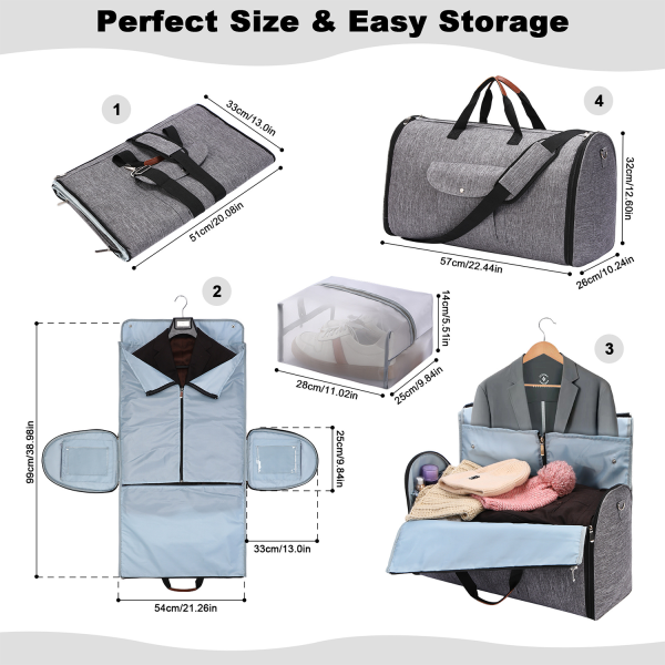 Business Trip Suit Storage Duffel Bag