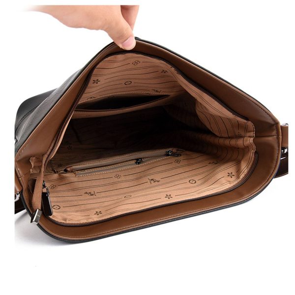 Large capacity genuine leather tote bag