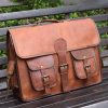 Genuine Leather Laptop bag best computer satchel Briefcase