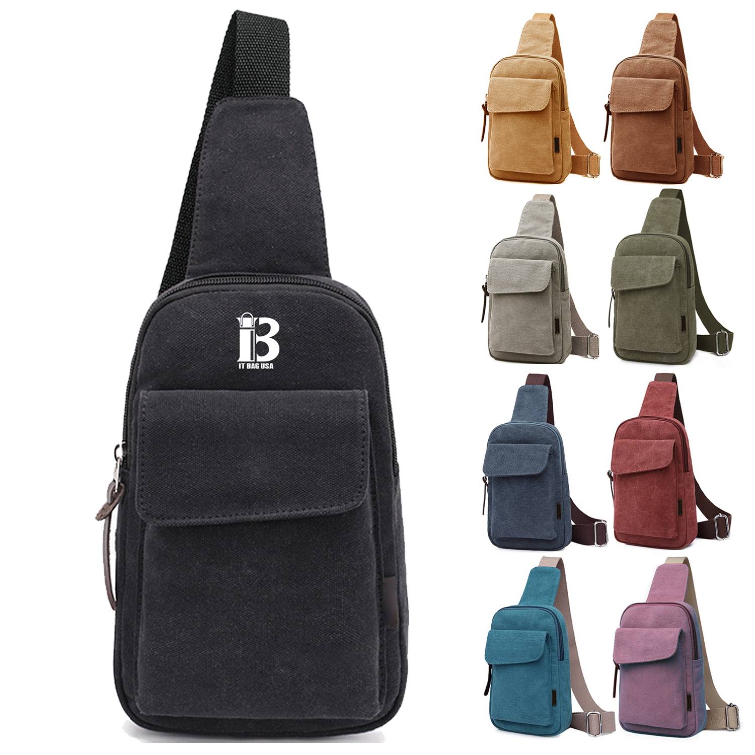 Canvas Crossbody Backpack for Women & Men Chest Bag