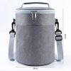 Cooler Lunch Insulation Cylindrical Bucket Bag
