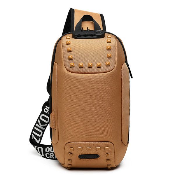Oxford Men Sling Backpack Anti Theft Crossbody Shoulder Bag