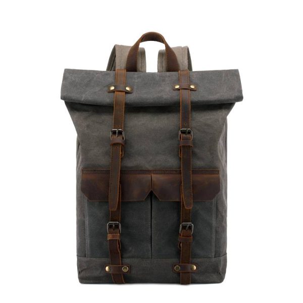 Waterproof Waxed Canvas Backpack for Men