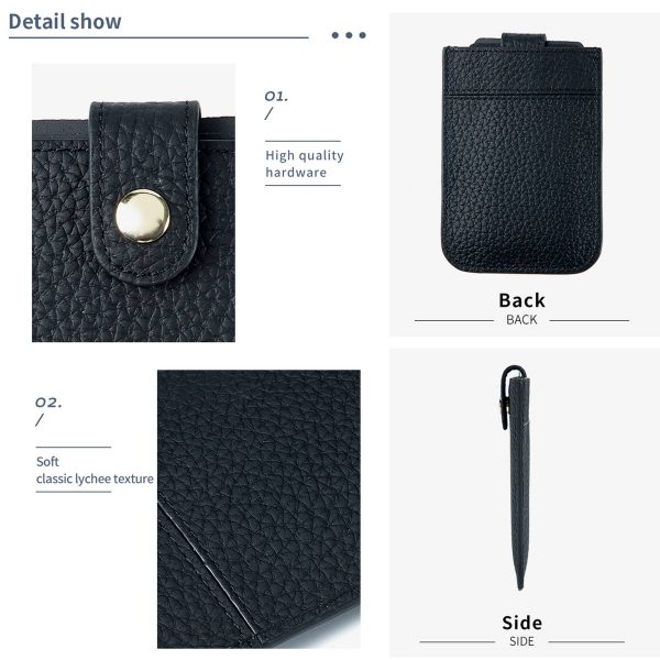 Genuine Leather portable slim coin purse/Wallet card case