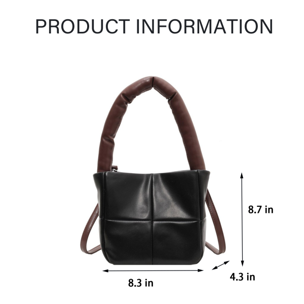 Splice PU Leather Portable Crossbody Bag