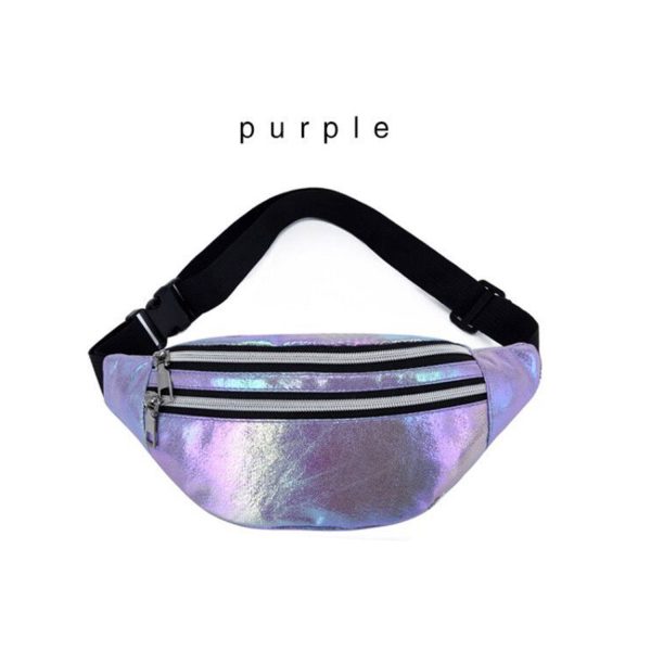 PU Leather Laser crossbody waist bag Fanny Pack