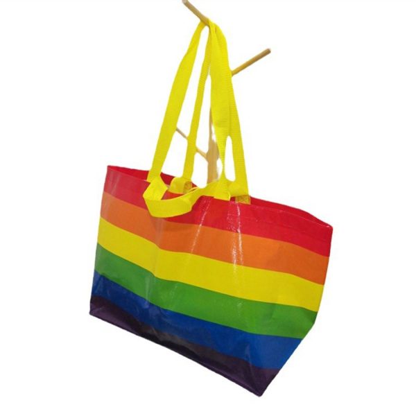 Rainbow Laminated Non-woven Tote Bag