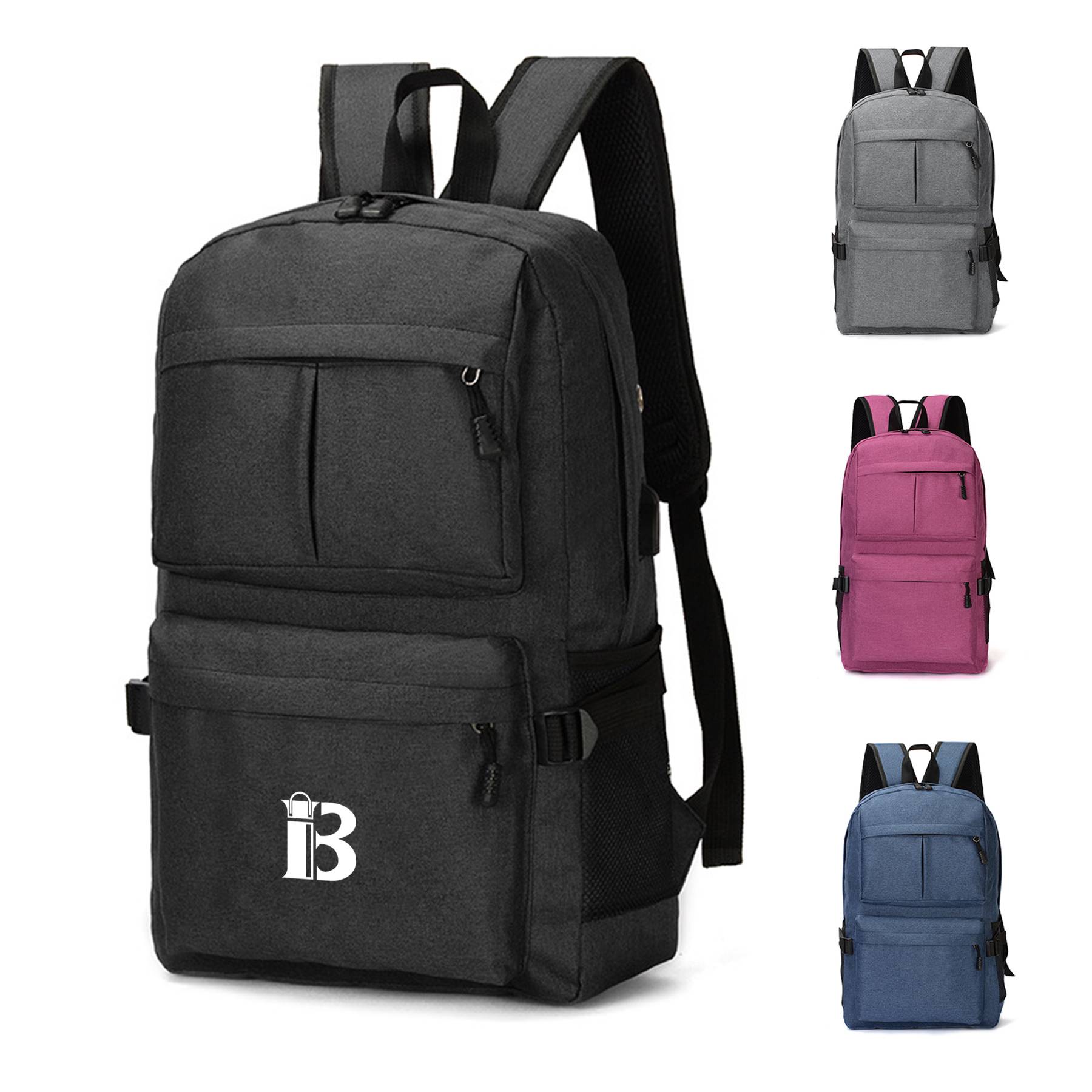 18ea14c3-32f6-40a8-85a3-4b4c377726d1_BL594-JG.jpg Oxford Carry-on Travel Laptop Backpack With Charging Port