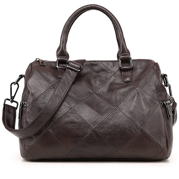 Genuine Leather Satchel Tote Bag for Women