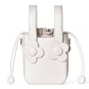 PU Leather Drawstring Bucket Tote Bags for Women