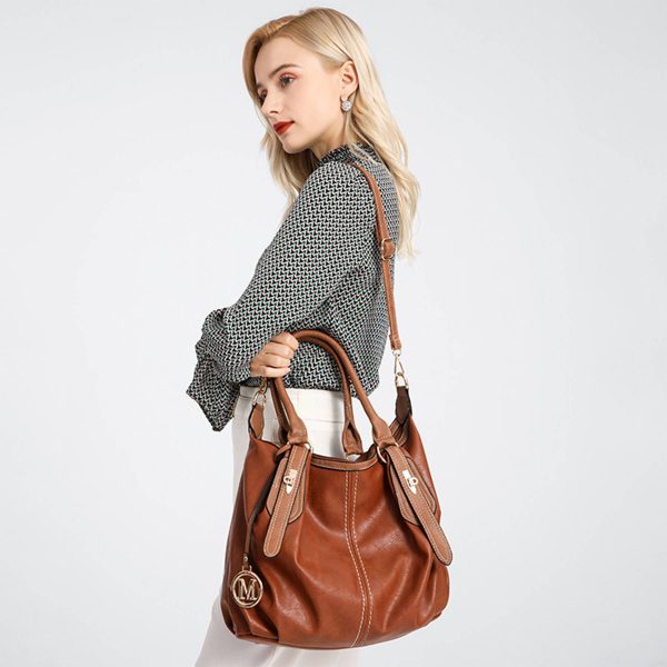 PU leather large Tote Crossbody bag for woman