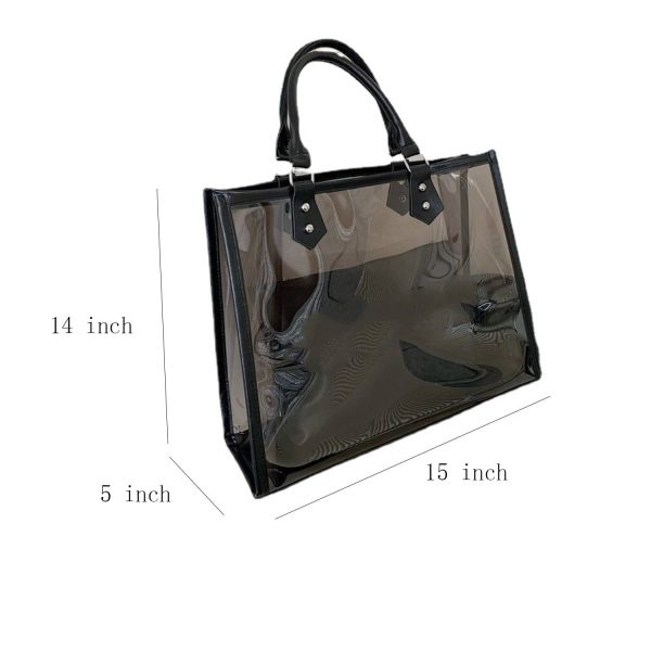 Clear Tote Bag Large See Through Transparent Shopping Tote