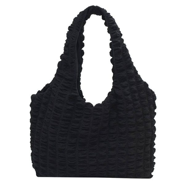 Canvas girl's cloud puff shoulder bag