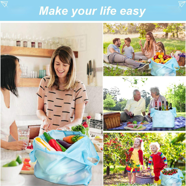 Colorful Folding Reusable Grocery Bags