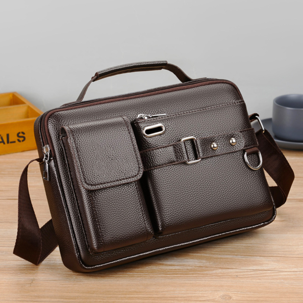 Retro Multi-pocket Shoulder Bag For Men And Women