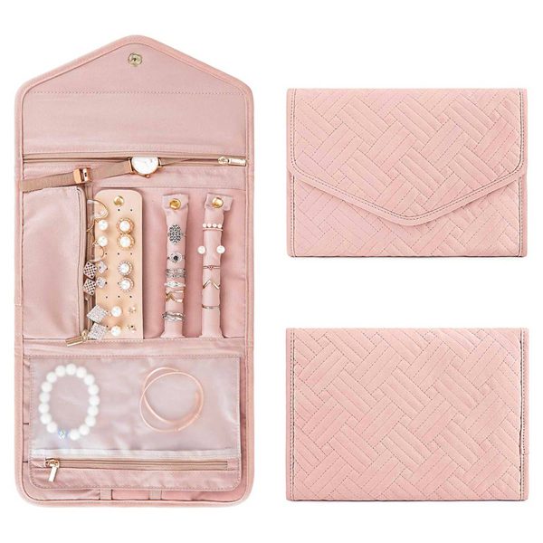Travel Jewelry Organizer Roll Foldable Case