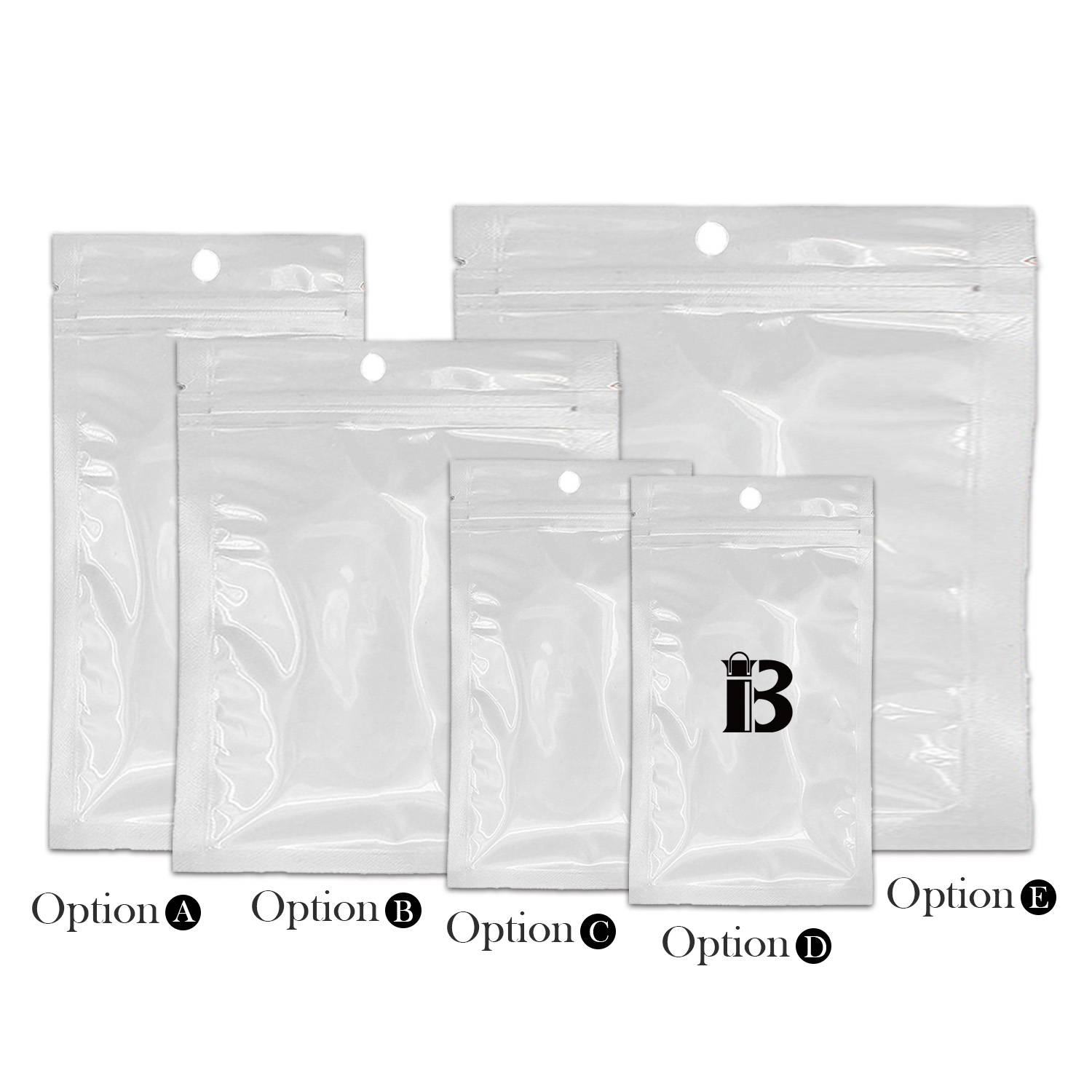 Clear Lock Printed Bags Pockets With Hang Hole
