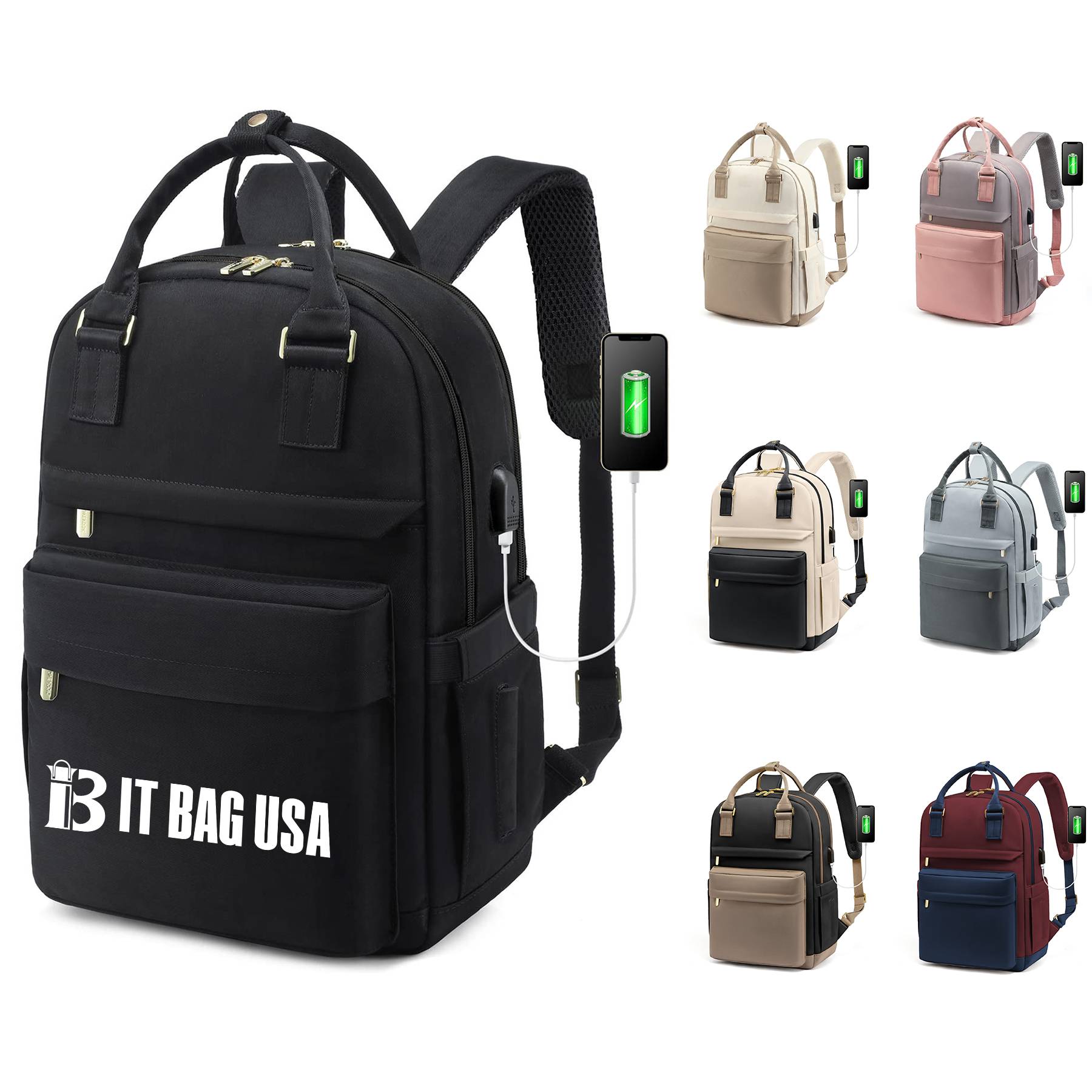 Nylon Business Travel Computer Backpack