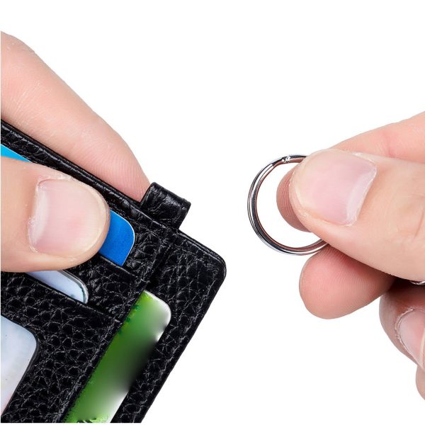 A genuine leather mini wallet