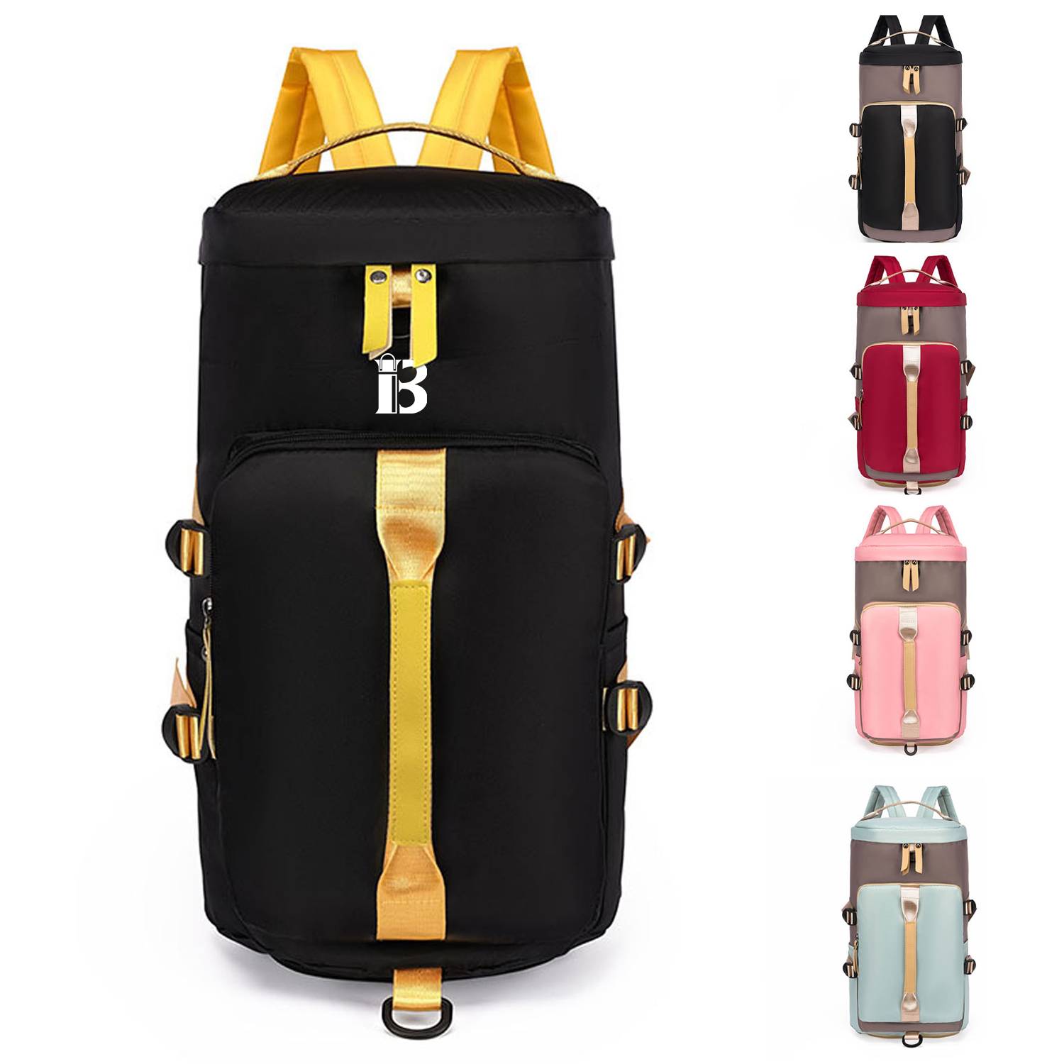 Sports Duffle Backpack with Shoe Compartment for Women