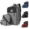 3 in 1 Oxford Backpack Set With Usb Charging Port