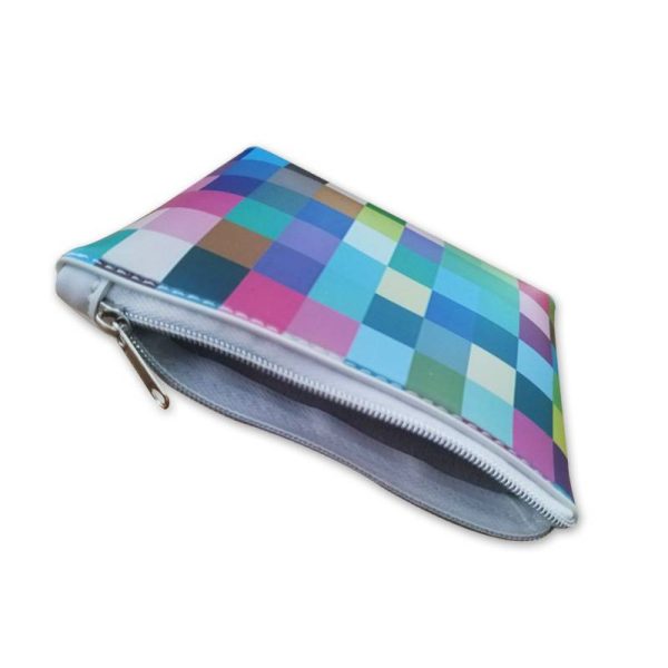 TPU Checkered Contrasting Color Makeup Bag