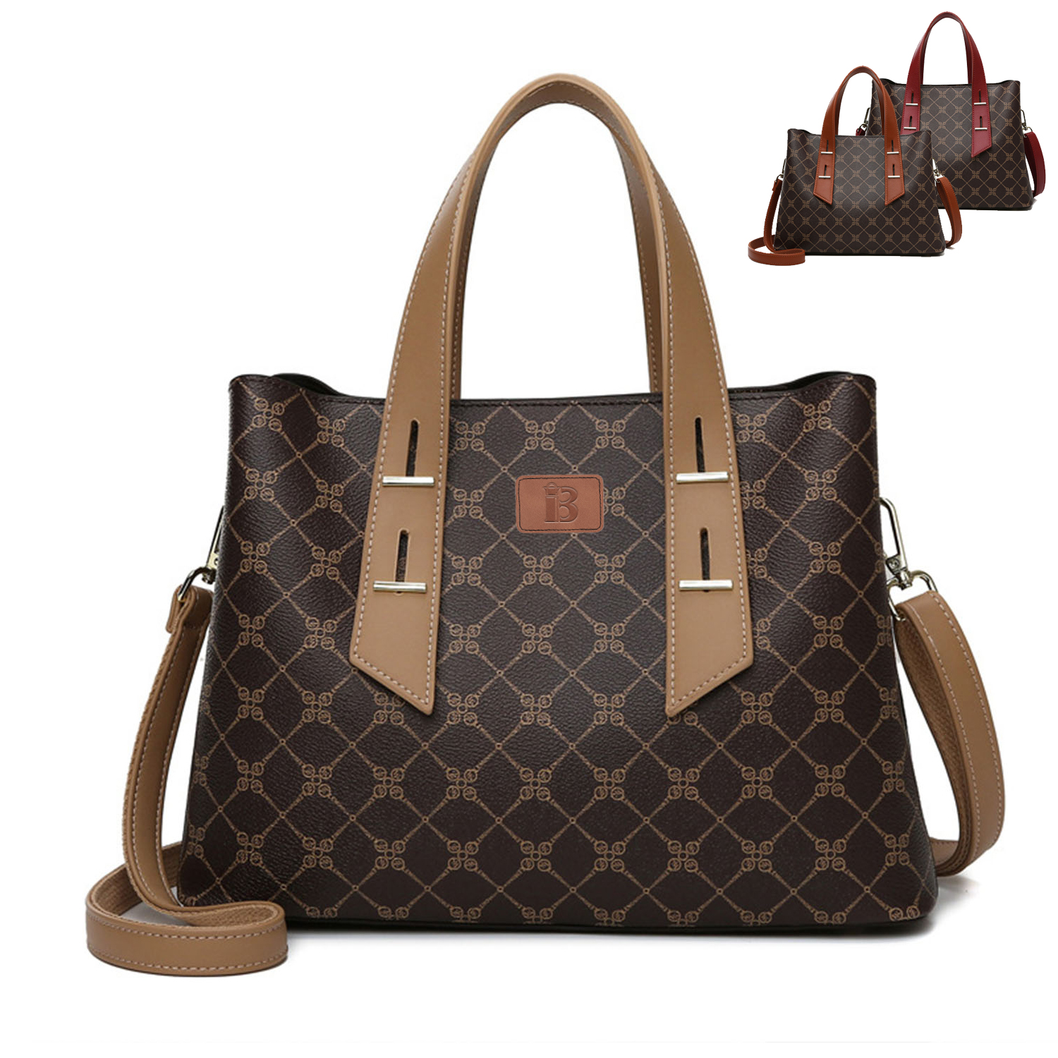 Printed Women's Handbag Retro Style Commuter Shoulder Bag Wo