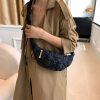 Crinkled down cotton cloud cross-body bag