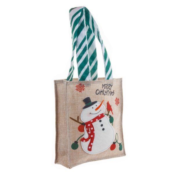 Christmas Hand Snowman Tote Bag Xmas Party Favors